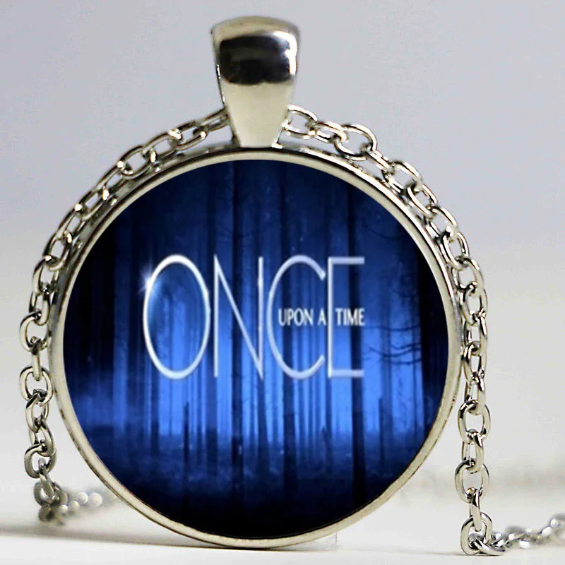 Новое модное ожерелье Once Upon a Time ювелирное с цитатой из стекла фото подвеска