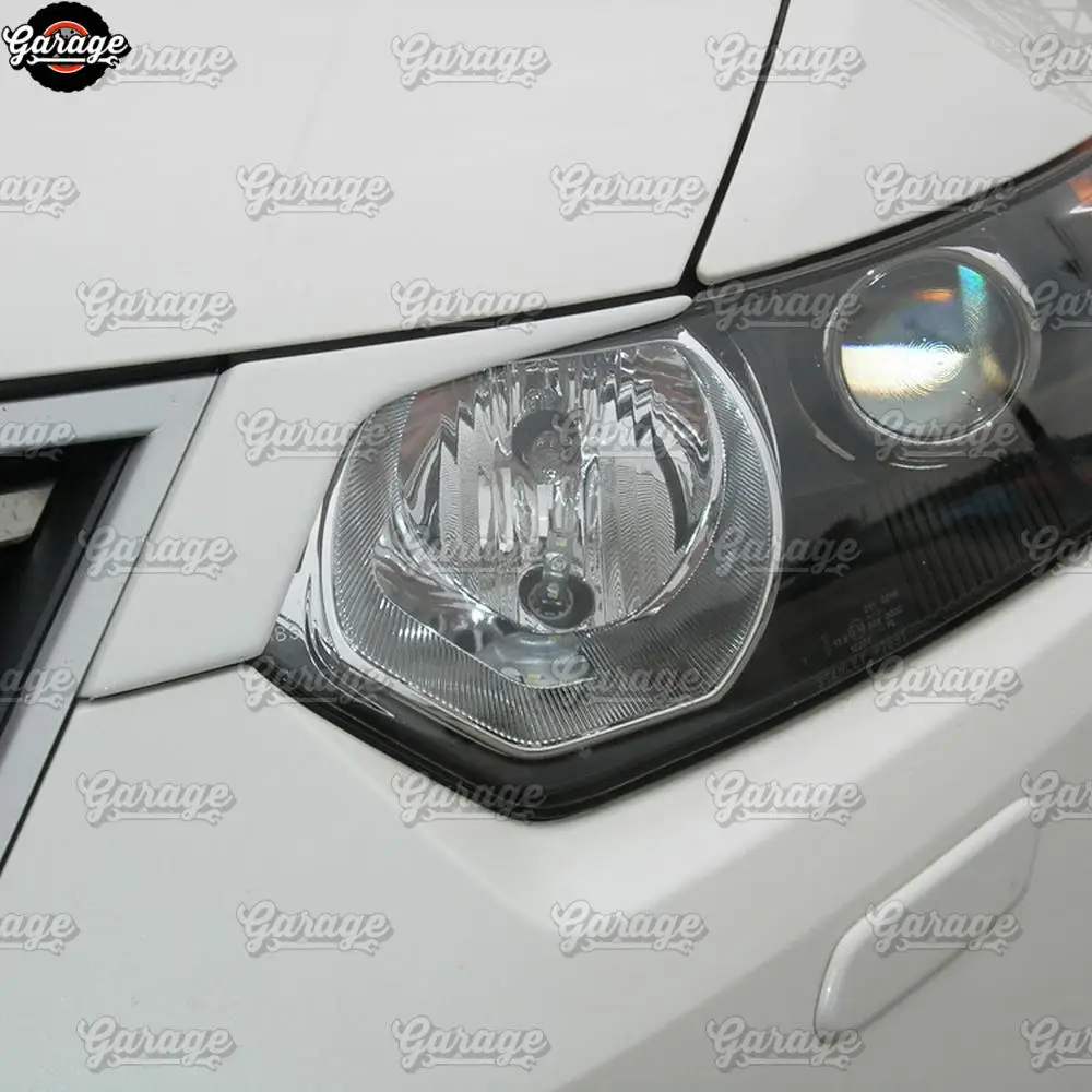 Чехлы для фар Honda Accord 8 2008 2011 пластиковые накладки из АБС пластика изгиб бровей