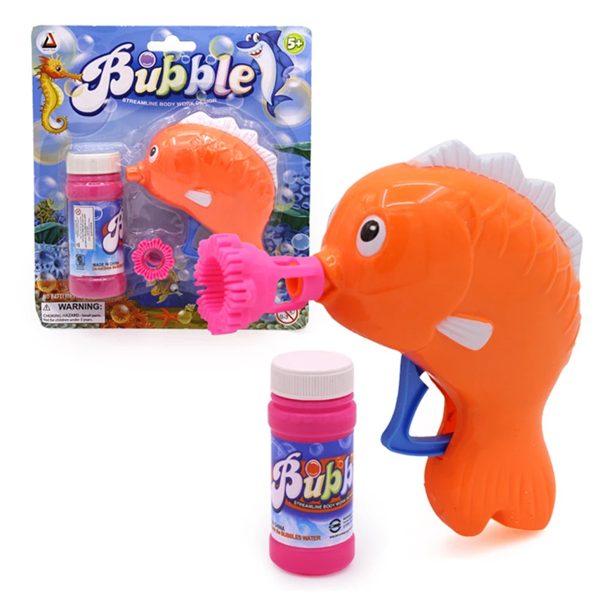 Eva2king Горячая Карп мультфильм пузыри Пистолеты Игрушка Рыба руководство Bubble Kids