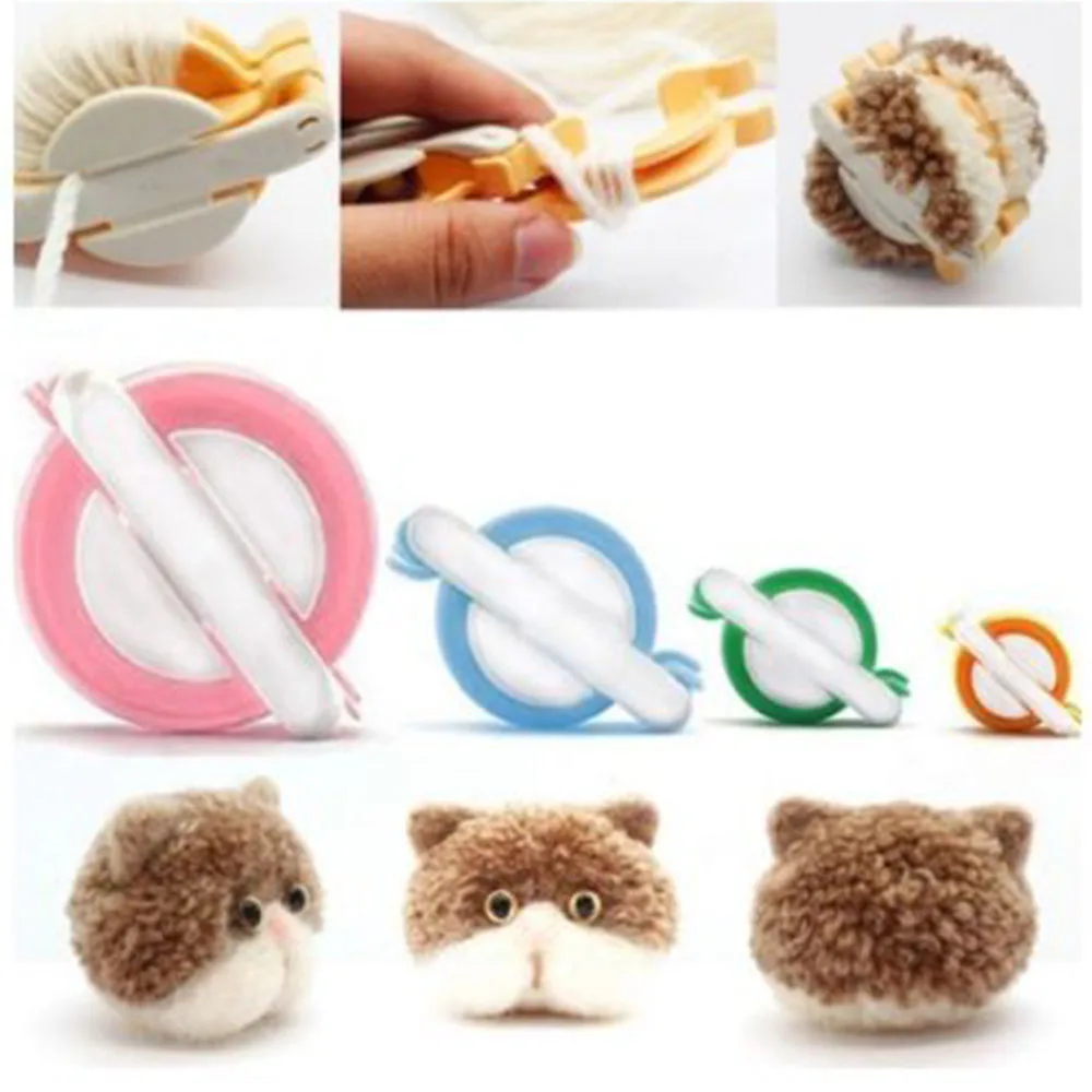 Набор помпонов для рукоделия набор Bommel Pom Maker клевер пушистый шар ткацкая игла