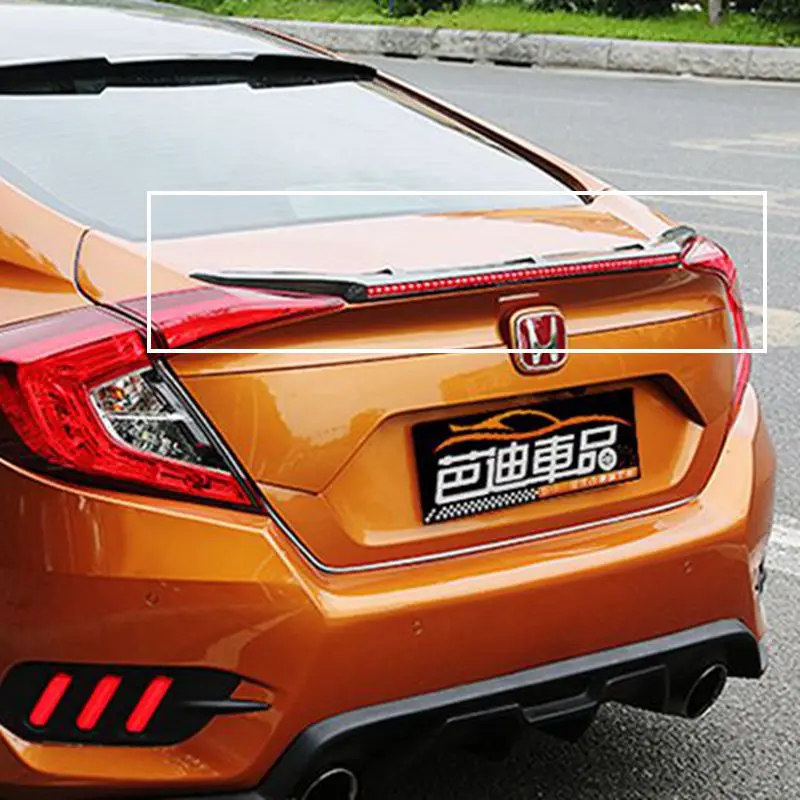 Задний спойлер для крыльев Honda Civic 2016 2017 2018 оформление багажника краска ABS 3m паста |