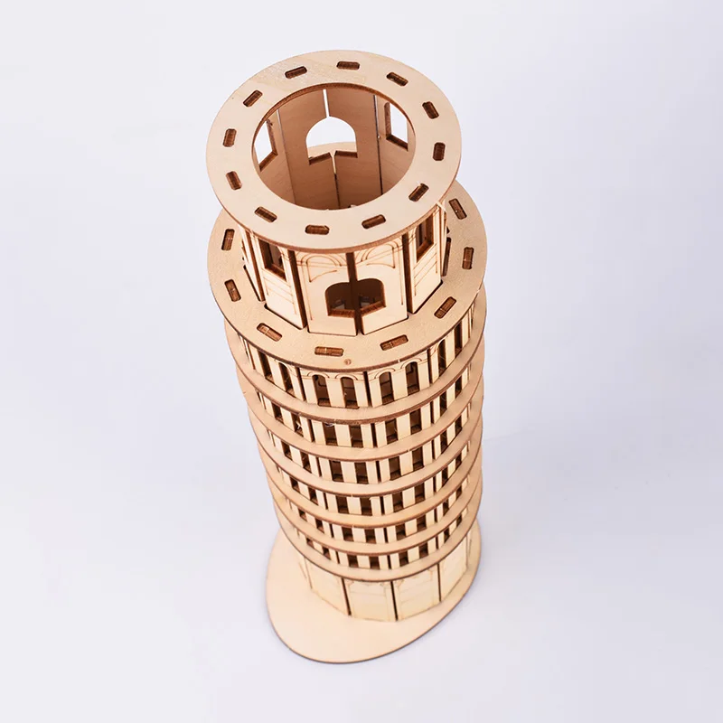 Наклонная башня Пизы набор деревянных моделей 3D diy игрушки для детей взрослых