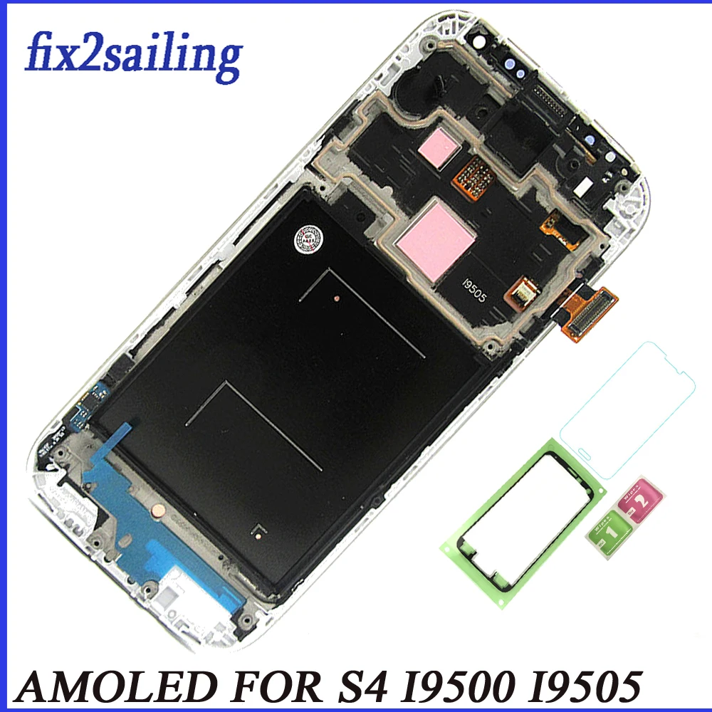 Super Amoled ЖК дисплей для Samsung Galaxy S4 i9505 i9500 сенсорный экран планшета Ассамблеи Замена
