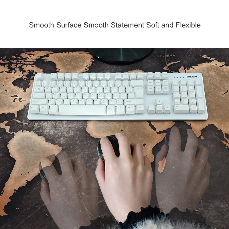 Большой игровой коврик для мыши с картой мира ноутбук настольная клавиатура