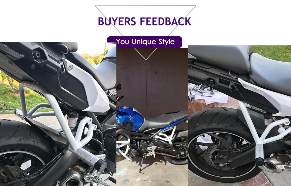 Для Yamaha MT ФЗ 09 Tracer MT-09 FZ-09 MT09 FZ09 мотоцикл черный, белый цвет суб-клетка Subcage трюк сзади пассажирский Пег Поддержка MT 09