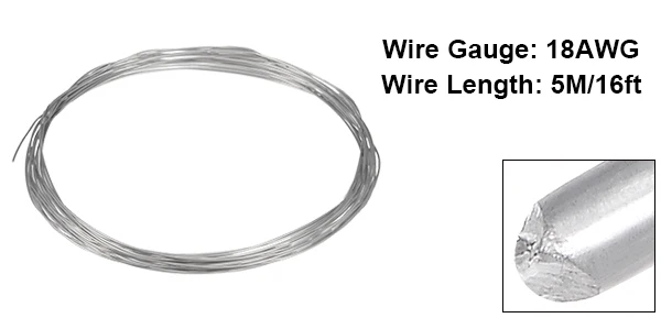 UXCELL 1 шт. нагревательный резистор нихромовая проволока 0,8 мм 20AWG 0,9 мм 19AWG 1 мм 18AWG 5 м длина провода сопротивления для нагревательных элементов
