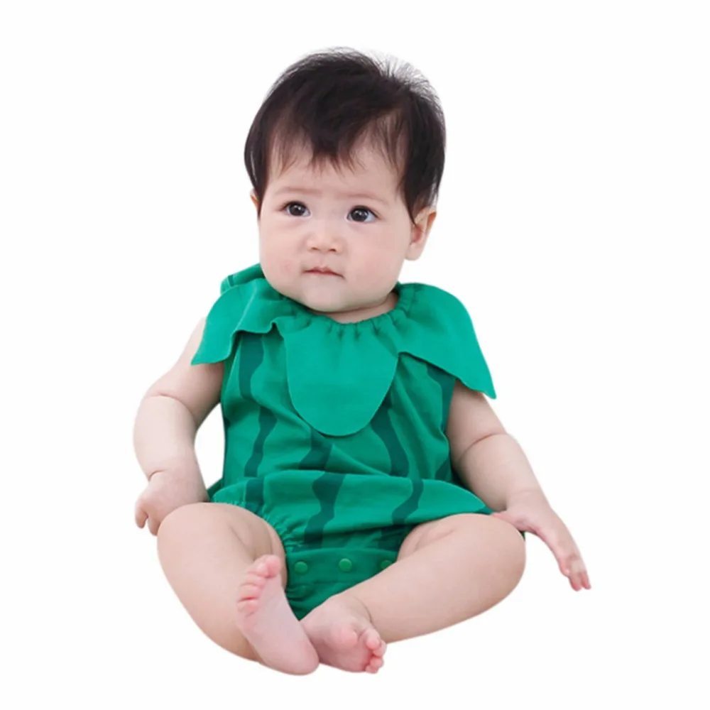 ISHOWTIENDA Boys Girls Cartoon Newborn Baby Lovely Bodysuit Fruit Strawberry Pineapple One Piece Boy Outfits | Детская одежда и