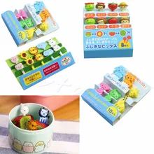 10 шт./компл. животных Еда фрукты выбирает вилки Bento Коробки для обедов Декор аксессуар