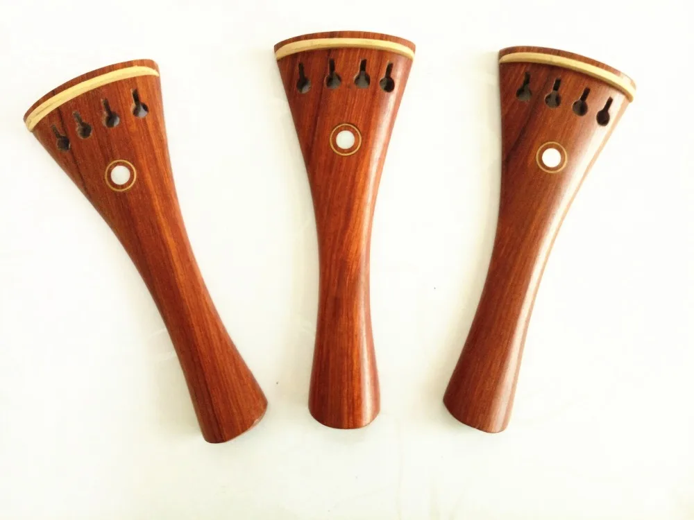 

6 pcs 4/4 rosewood Violin Tailpiece fixed Fine Tuners Tail Gut, Violin Accessories