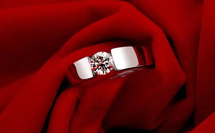 Мужское Винтажное кольцо с фианитом Joyas обручальное красного цвета кристаллом в
