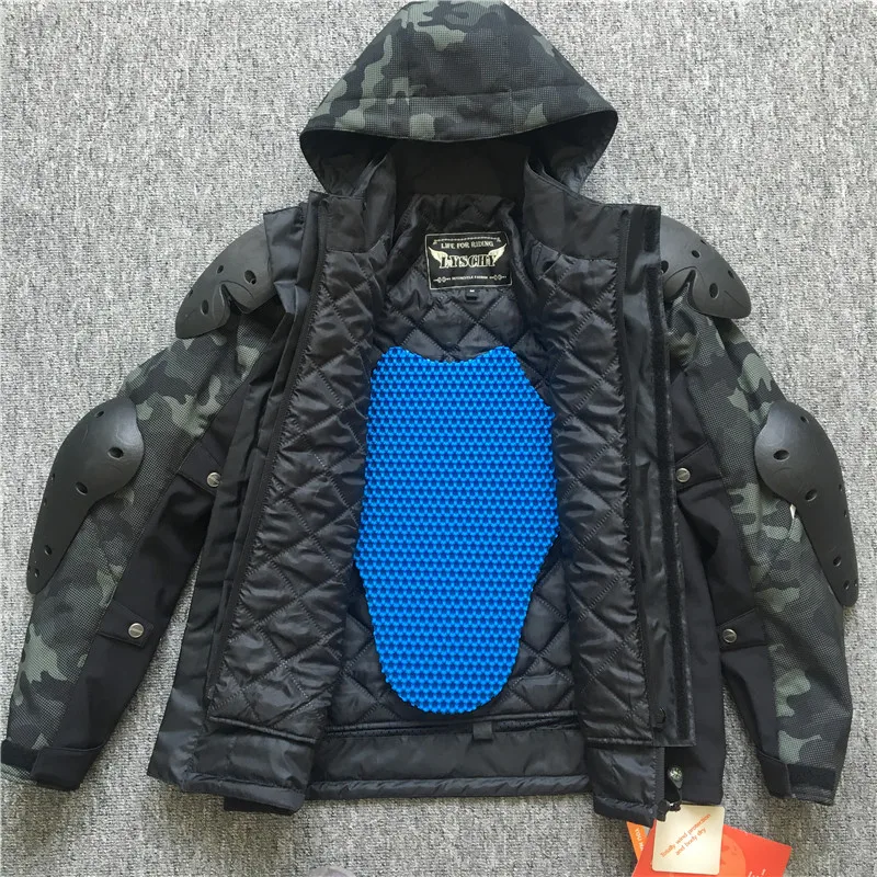 

New Causal Four Seasons 3 in1 Detachable Motorcycle Jacket Men Waterproof 600D 85 Oxford Cloth Motorcycle Racing Riding Jacket
