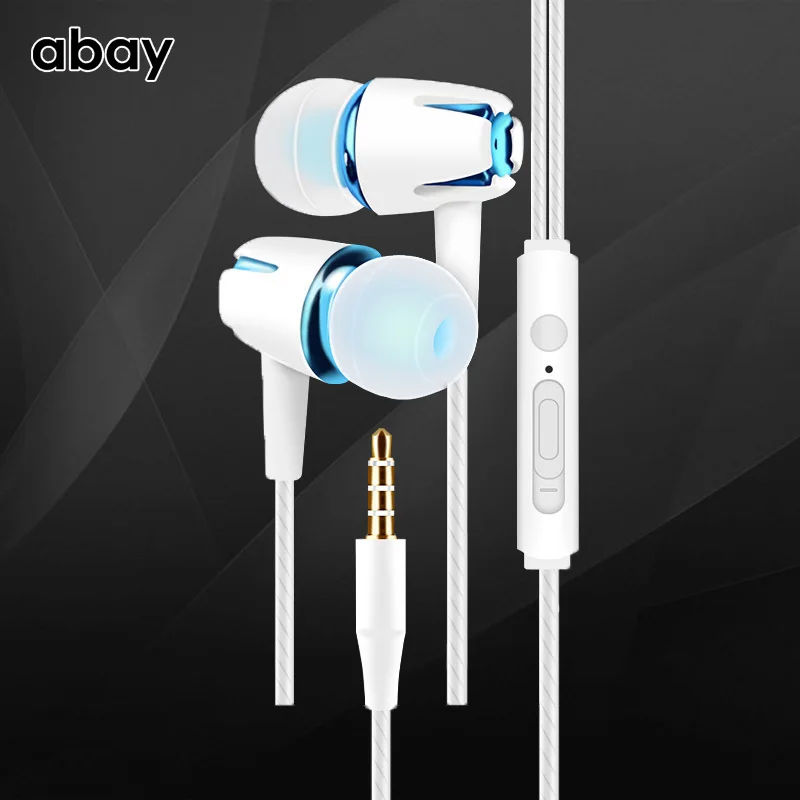 Abay наушники в ухо 3 5 мм спортивные стерео гарнитура с микрофоном для iphone sweatproof Hifi