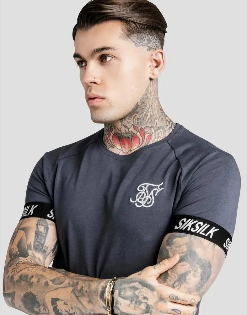 SikSilk Deep Black Tech Tee мужские футболки