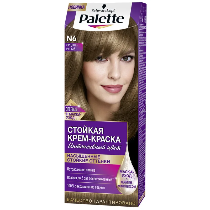 PALETTE Стойкая крем краска N6 Средне русый 110мл|tank| |