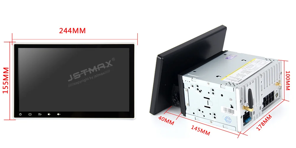 JSTMAX 8 1 "Android 10 2 Автомобильный gps Радио DVD плеер для din универсальный с FM Wi Fi Авто