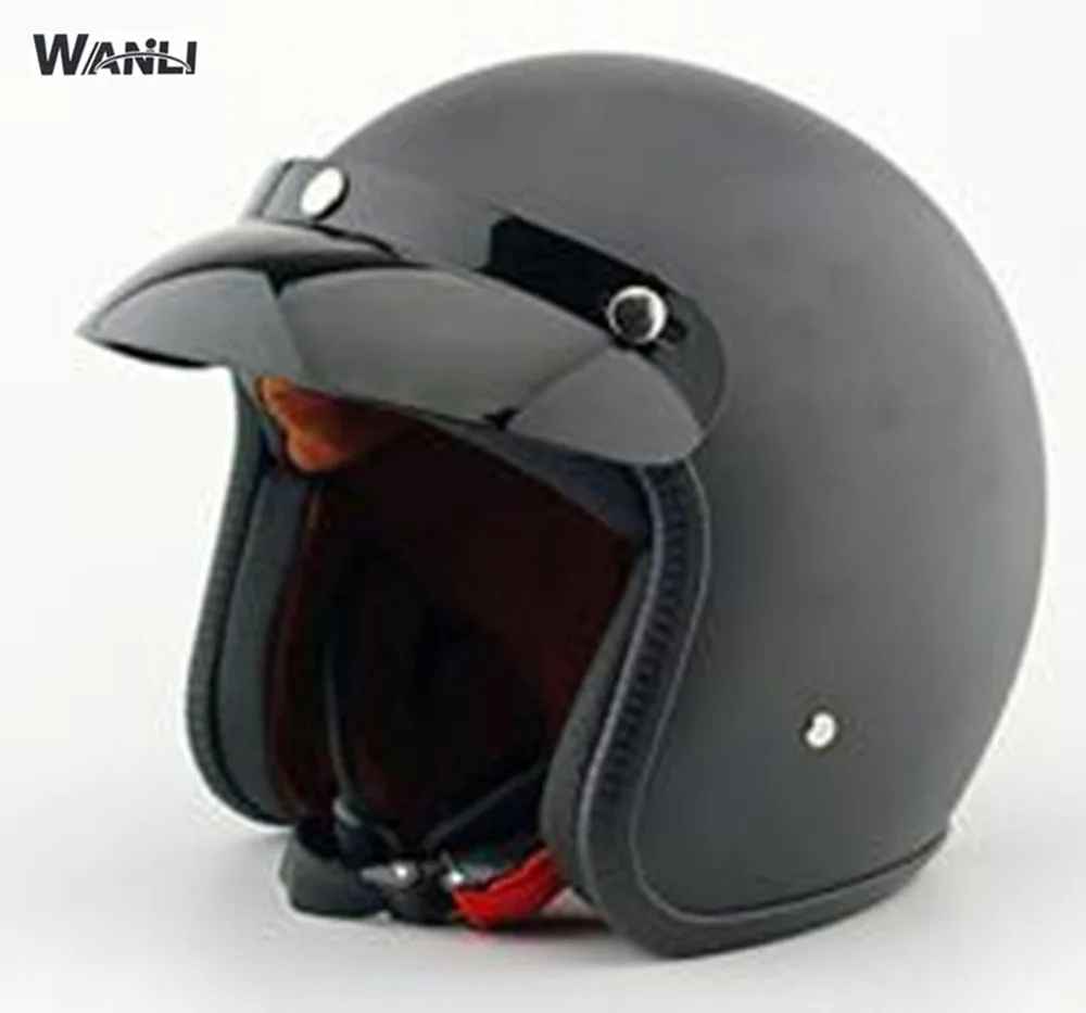 matte without lens Новинка, мотоциклетный шлем casco capacetes, Ретро стиль, шлем для мотокросса, 3/4, с открытым лицом, для скутера, шлемы S, L, XL, XXL - Цвет: matte without lens