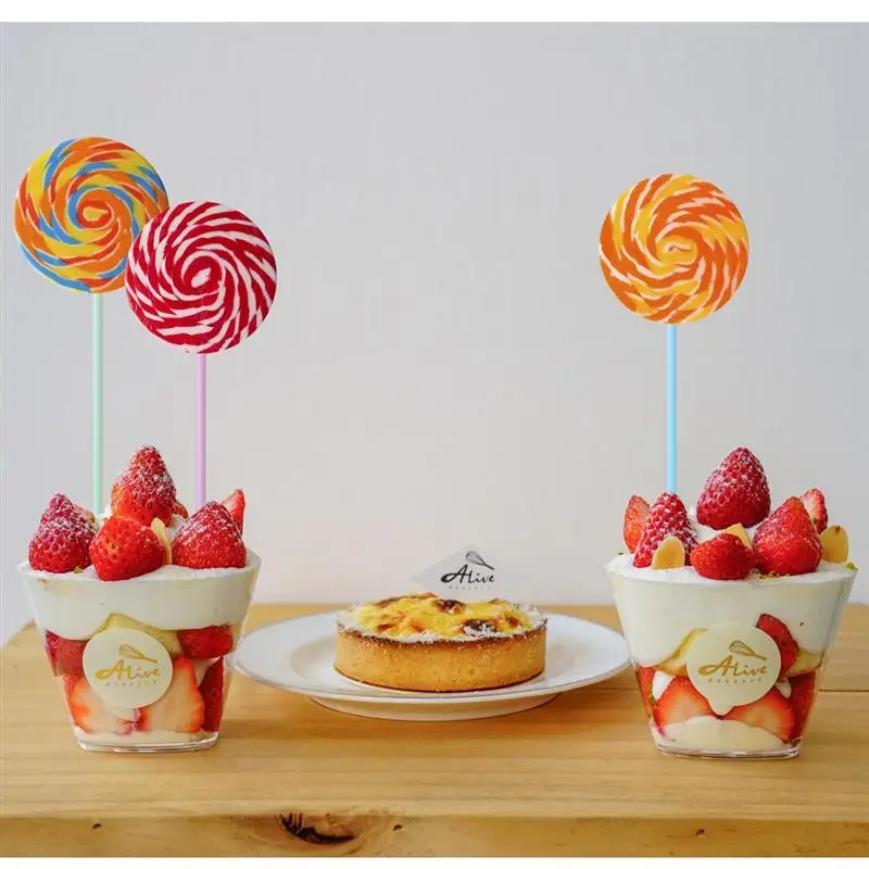 

60pcs Cake Pop Sticks 15 cm Pastel Colors Kitchen Craft Plastic Handles for Cake Colored Lollipop Sticks