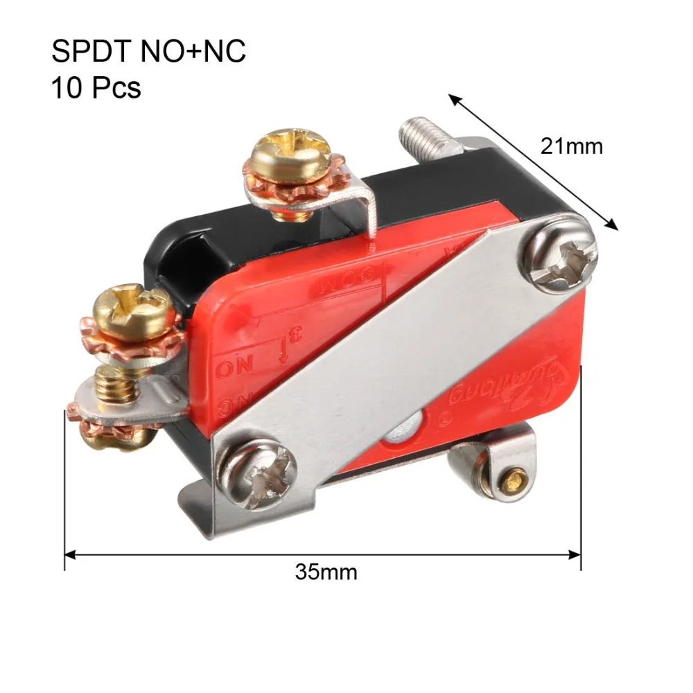 UXCELL 10 шт. 15A 125/250 в переключатели переменного тока SPDT NO + NC Кнопка оснастки