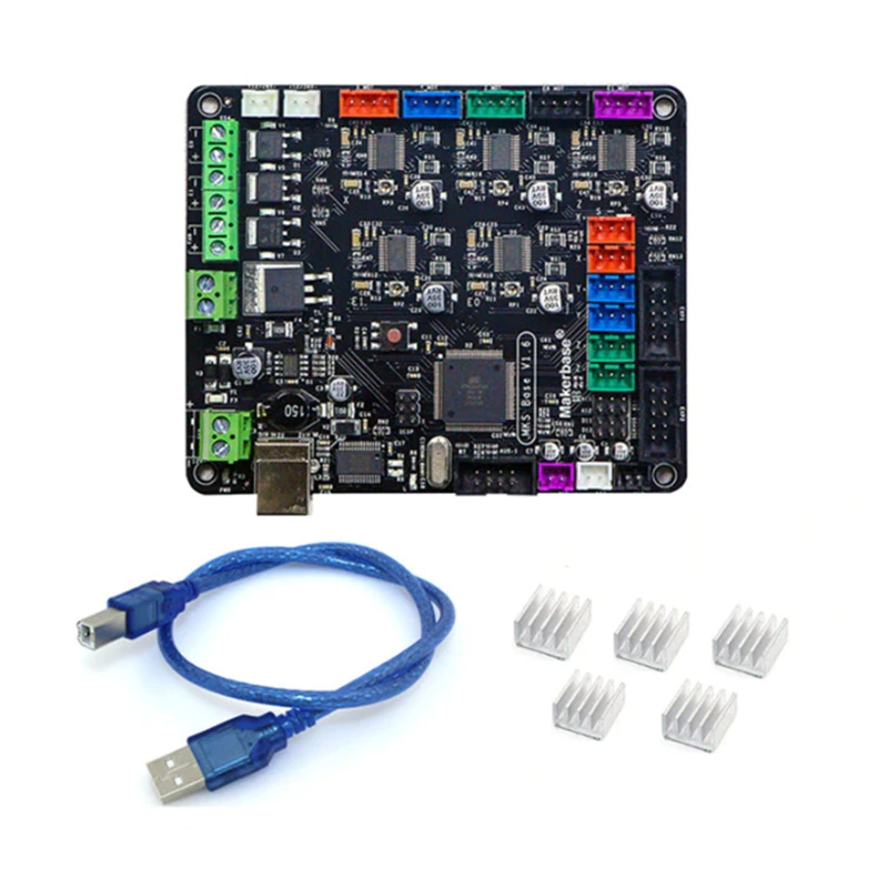 Материнская плата ShenzhenMaker MKS Base V1.6 с радиатором и совместимым USB контроллером Mega2560