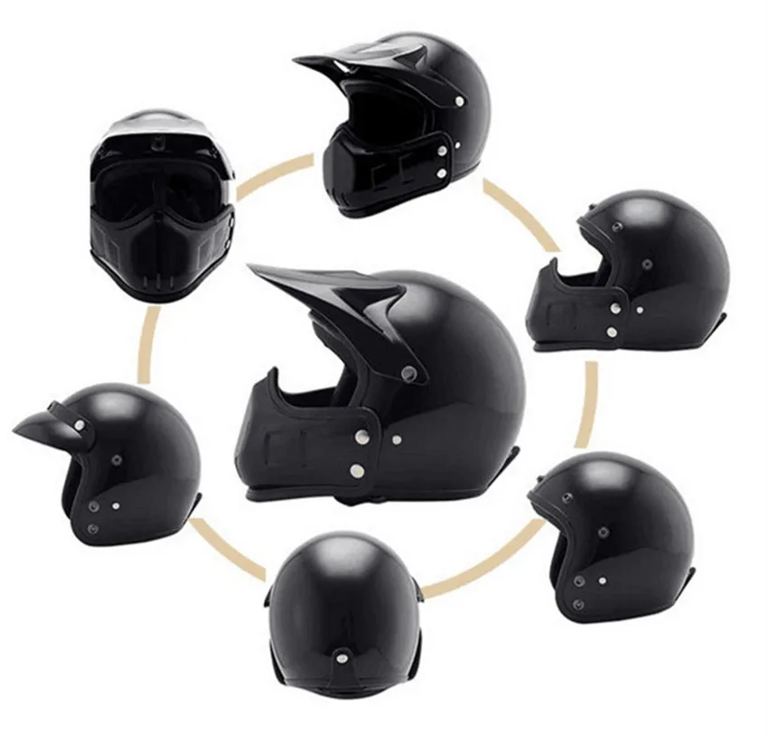 Modular Helmet Motorcycle Helmet Full Face Open Face Headgear Double D Clasp Closure Safe Combined helmets DOT