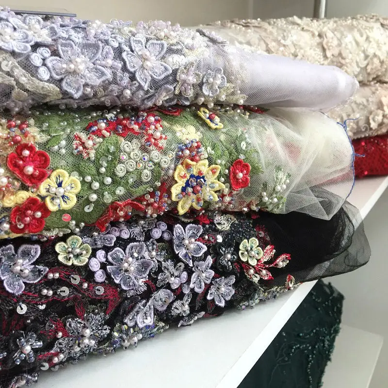 Красивые 3d цветы эксклюзивные свадебные кружевные гипюровые платья ручной