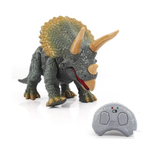Simulated Island Jurassic will walk called remote control electric simulation Triceratops boy child dragon model Dinosaur toy | Игрушки и