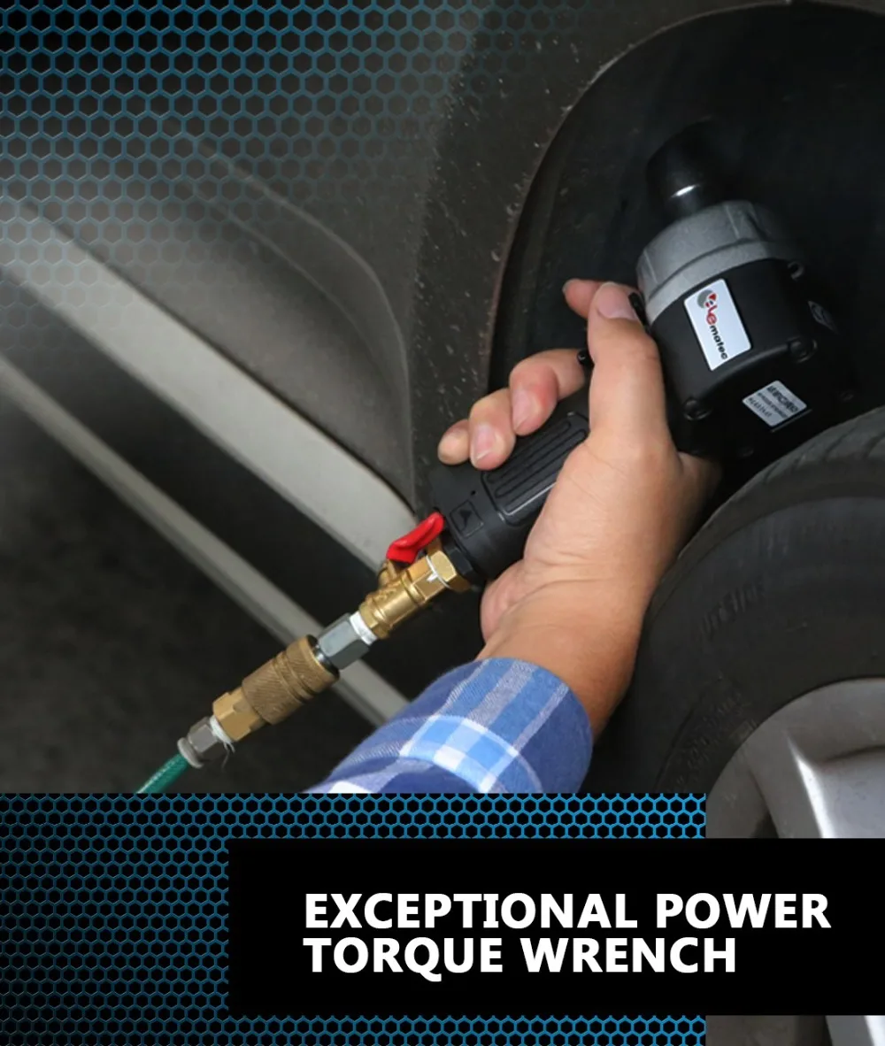 LEMATEC 1/2 дюйма Пневматический мини-гаечный ключ с воздушным ударом 785N.M большой