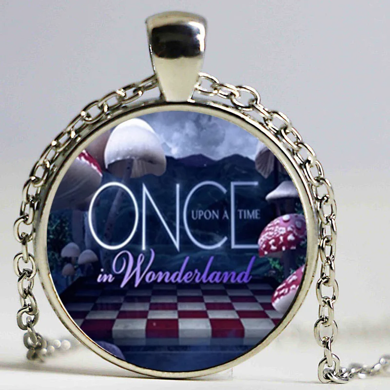Новое модное ожерелье Once Upon a Time ювелирное с цитатой из стекла фото подвеска