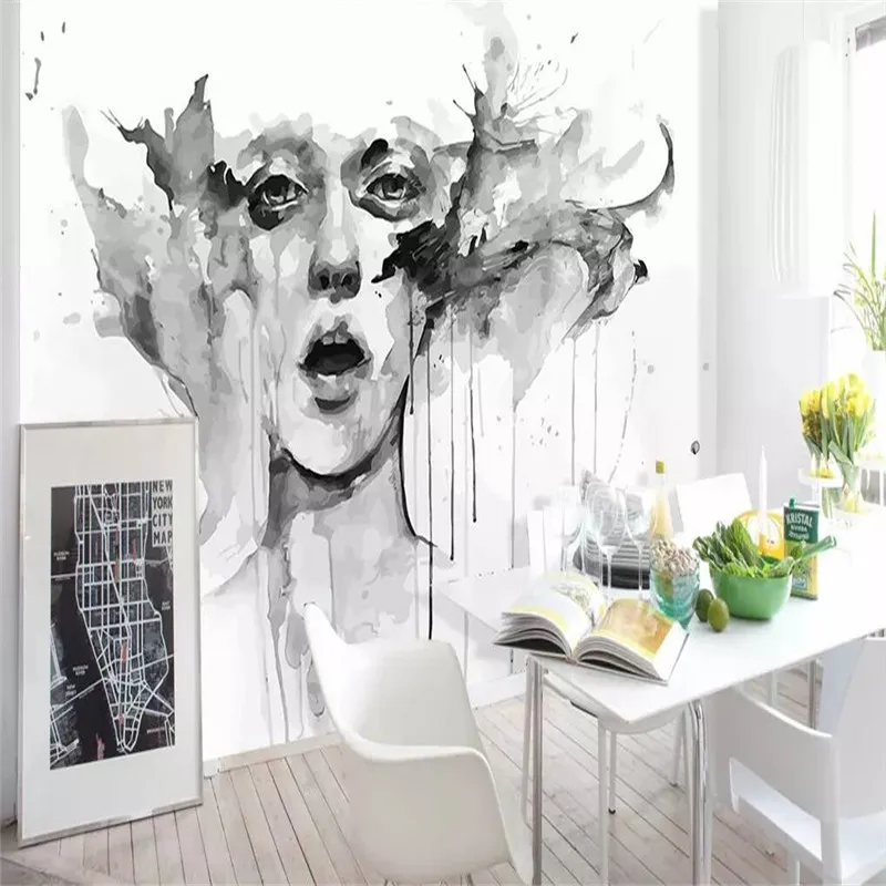 Креативные граффити для гостиной дивана фоновая стена высококачественная ткань