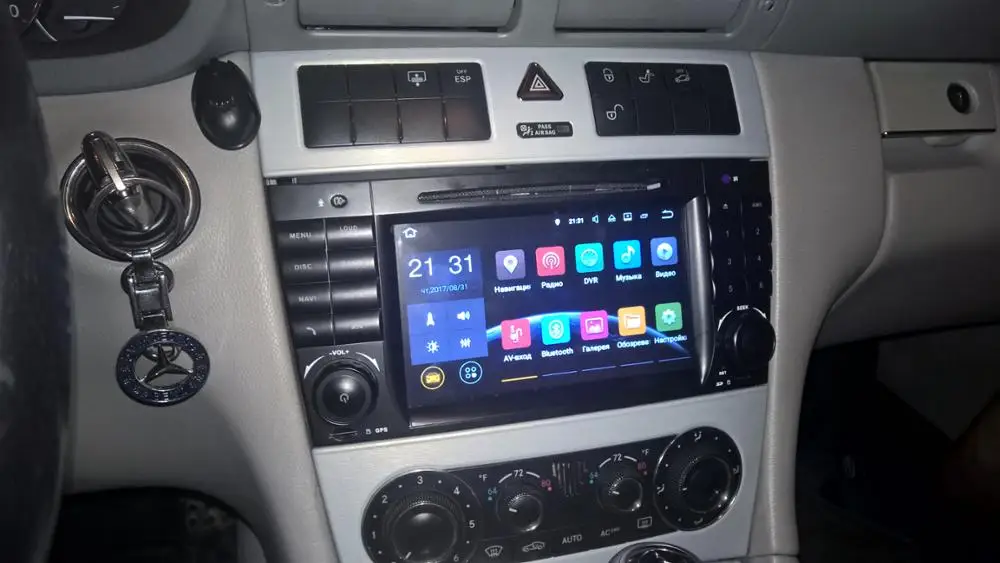 Android 9,0 4G 2 DIN автомобильный DVD gps для Mercedes/Benz W203 W209 W219 A-Class A160 c-класса C180 C200 CLK200 Радио стерео
