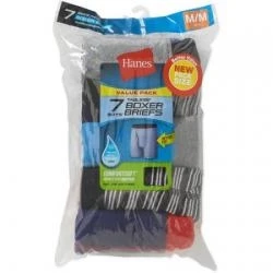 Hanes/00090563685394 удобные мягкие трусы-боксеры с поясом для мальчиков красная этикетка