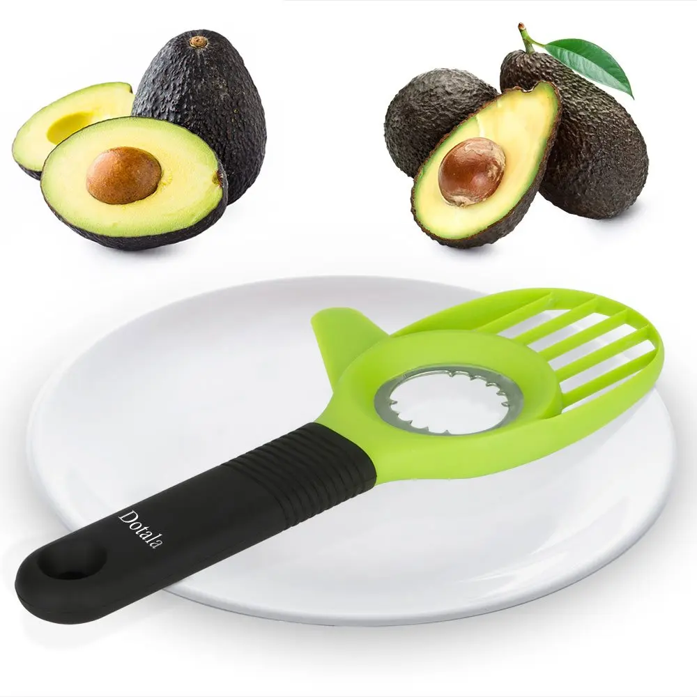 3 in 1 Avocado Slicer Tool Works as a Splitter Pitter and Cutter knife peeler scoop with Comfort-Grip Handle (Green-Slicer) | Дом и сад