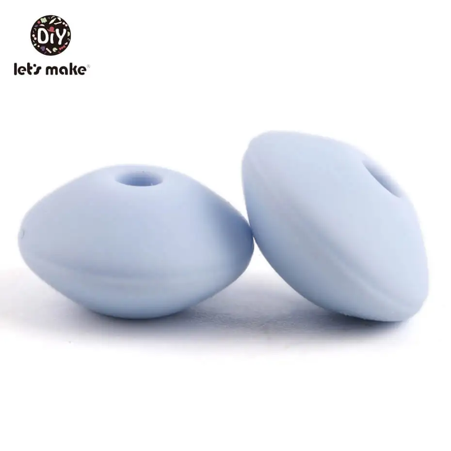 candy blue Чечевица силиконовый Прорезыватель 12 мм 40 шт Силиконовые Бусины DIY бусины-прорезыватели ожерелье для кормления пищевые силиконовые счеты бусины давайте сделаем - Цвет: candy blue