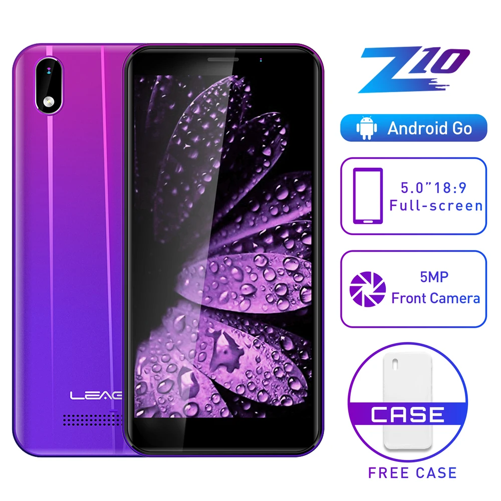 LEAGOO Z10 Android мобильный телефон 5 0 &quot18:9 дисплей 1 ГБ ОЗУ 8 Гб ПЗУ MT6580M четырехъядерный