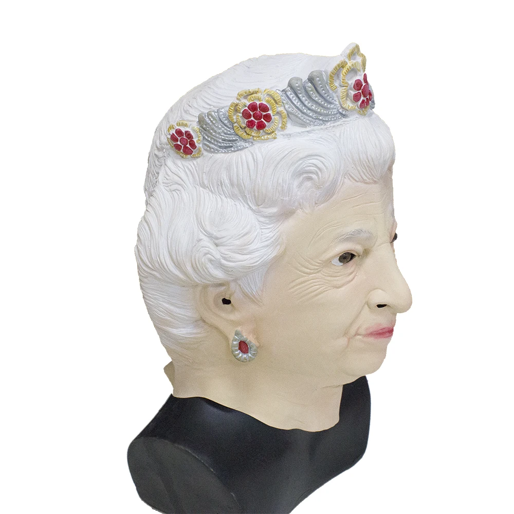 Королева елизания латексная маска Реалистичная с человеческим лицом для