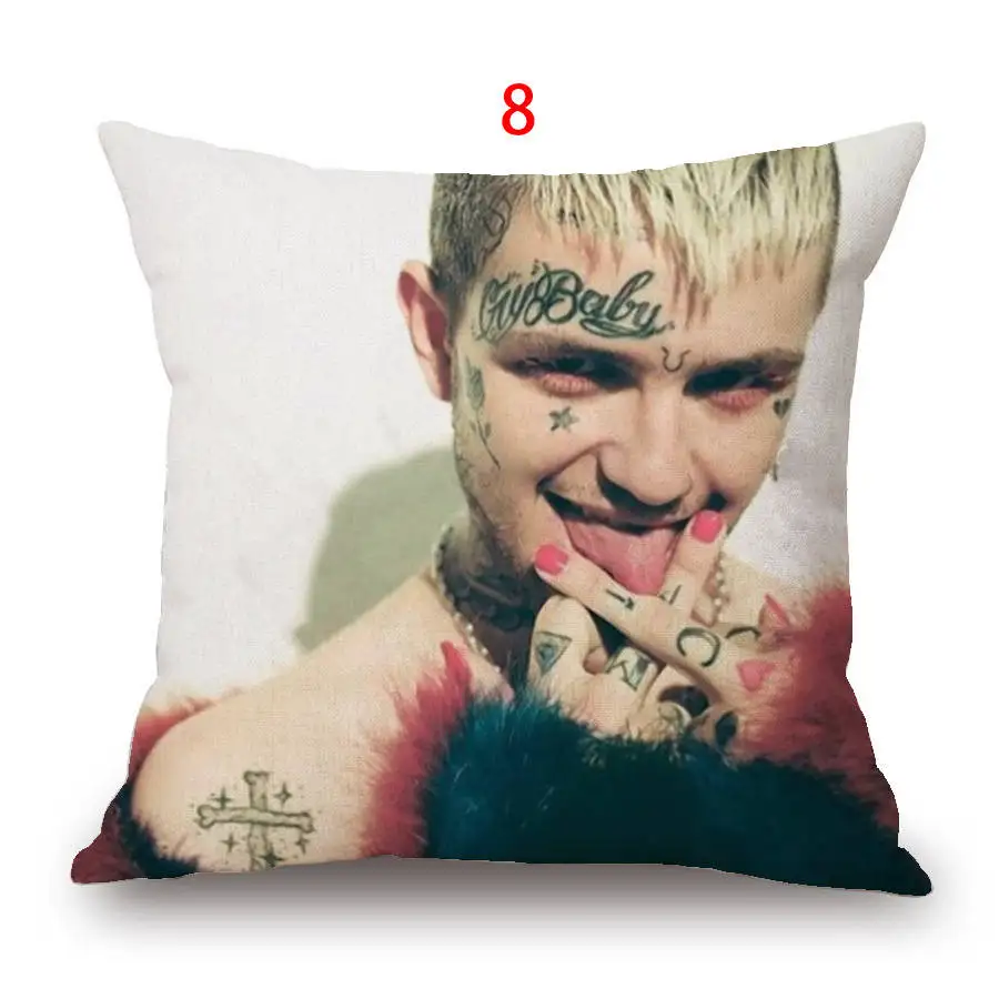 45x45 Lil Peep Home Декоративная льняная наволочка для подушки поп-певица Lil Peep Print Throw Pillow чехол Минималистичная подушка