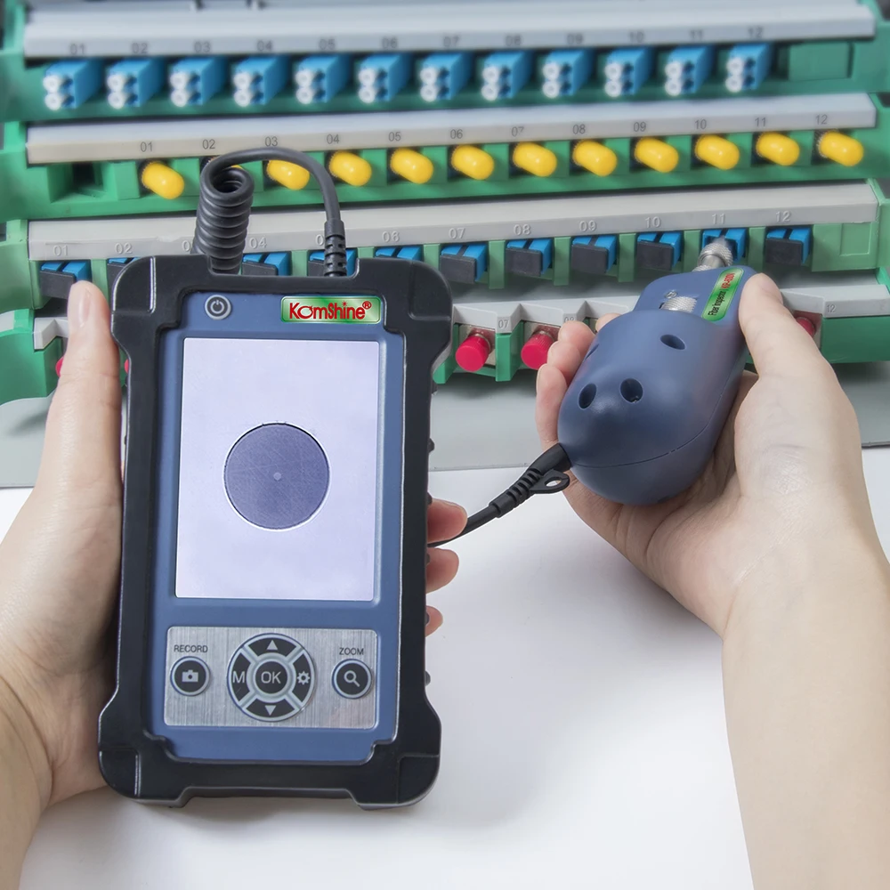 

Komshine KIP-600V Fiber Optic Connector Inspection Video Inspection Probe and Display, Fiber Optic MicroScope 400 Magnification