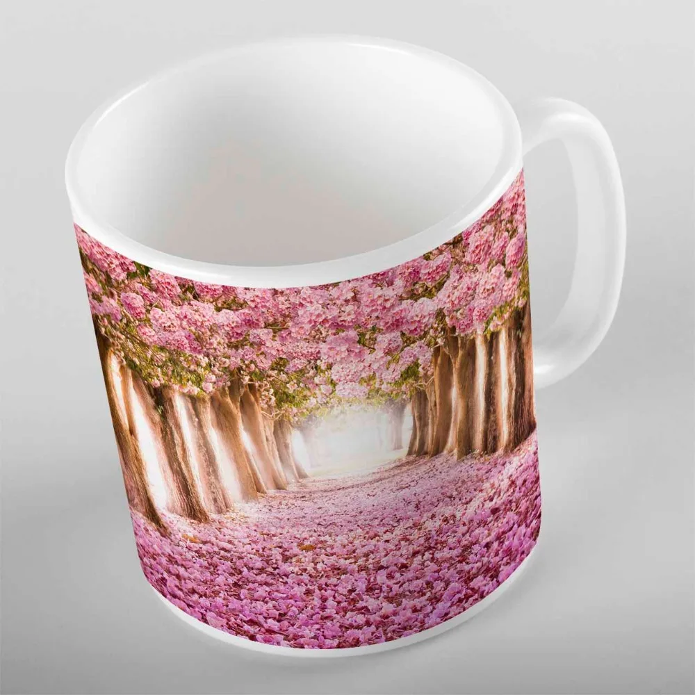 

Else Pink Flowers Brown Tree Love Way Road Leaves 3d Print Gift Ceramic Drinking Water Tea Bear Coffee Cup Mug Kitchen