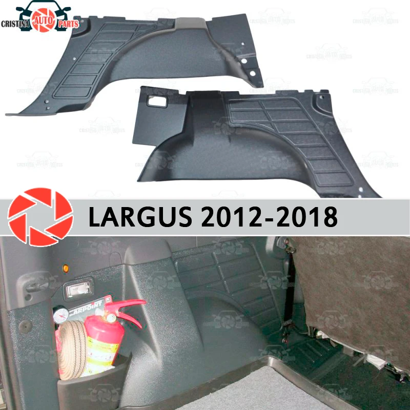 Внутренняя подкладка колесных АРК для Lada Largus 2012 2018 защиты ковра в багажнике