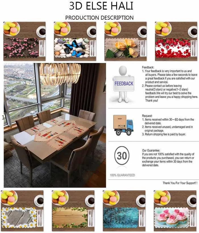 Еще коричневого цвета в этническом стиле Винтаж с розовыми розами цветами 4 шт. 3d