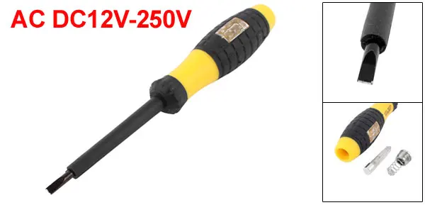 Электрическая ручка тестер UXCELL Ac с шлицевой отверткой электрозонд Dc12v 250V|pen with|pen