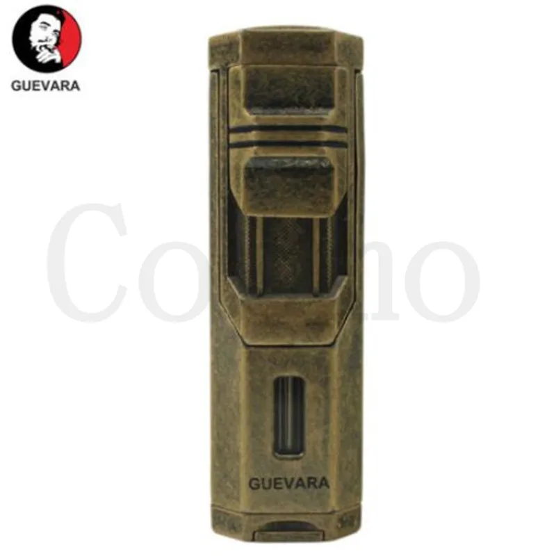 Guevara Новинка ветрозащитная Одиночная Зажигалка для сигары античный факел прямо в