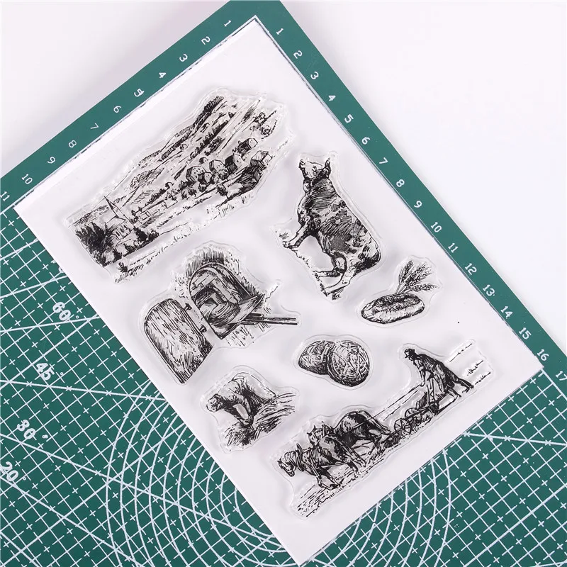 DLKSDIY Farm cattle Transparent Clear Stamp DIY Silicone Seals Scrapbooking / Card Making/Photo Album Decoration | Канцтовары для