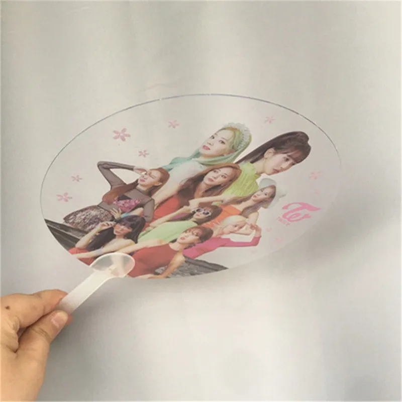 1 шт. Kpop прозрачные ручные вентиляторы дважды Необычные вы Момо Мина сана ПВХ