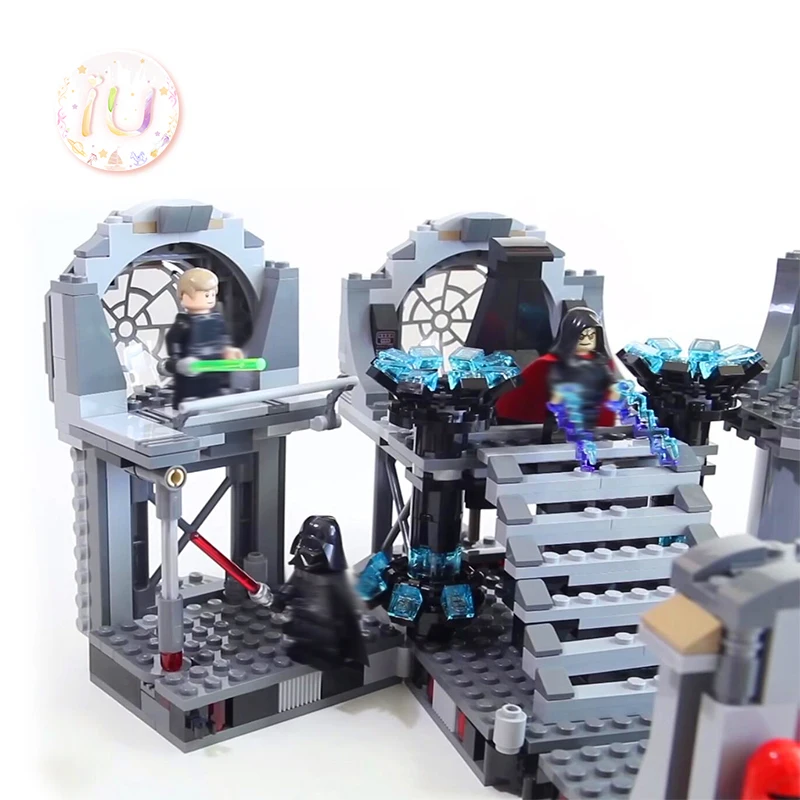 Legoings 75093 Star Series Death Final Duel Building Blocks Kit Подарочные игрушки для детей War 499 шт совместим