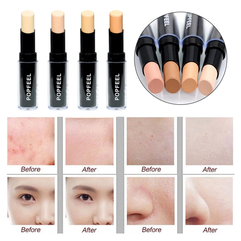 Долговечный консилер для лица 4 цвета удобный Профессиональный макияжа глаз