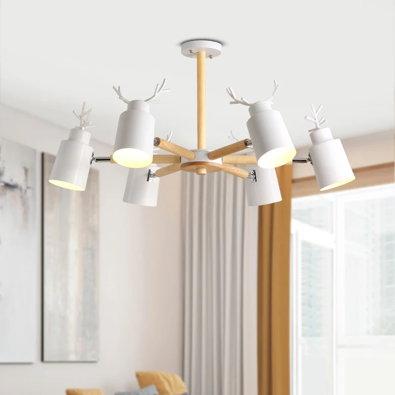 Современные светодиодные люстры потолок для столовой гостиной спальни дерева