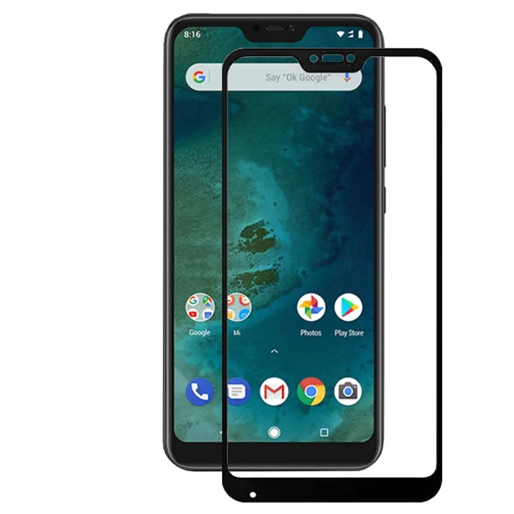 Pack Funda transparente+ Protector Cristal vidrio templado completo Full Glue Compatible con XM MI 8 LITE Envio desde Sevilla | Мобильные