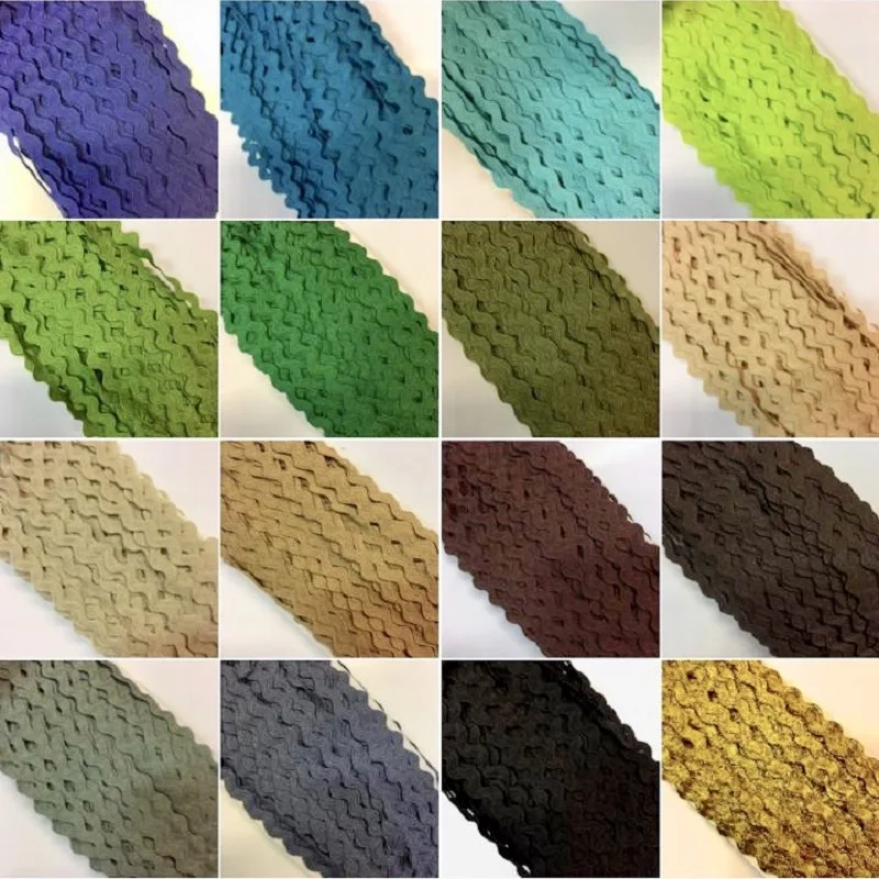 5 мм 36 ярдов/партия Ric rac лента зигзаг Лента Декор с волной кружева обрезки ленты