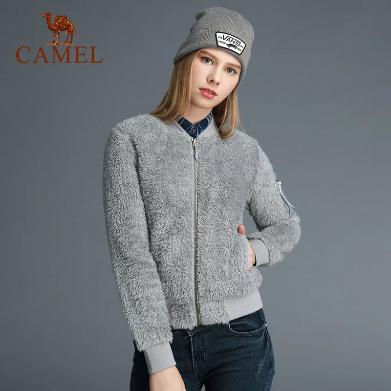 CAMEL зимняя верхняя одежда пальто и куртки для женщин одноцветная на молнии